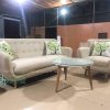Thanh lý sofa văng thuyền màu ghi tại Hà Nội mới 99%