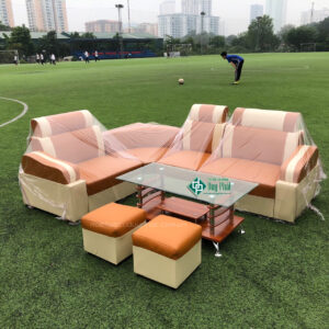 Thanh lý bộ sofa góc màu vàng chanh mới 100% giá ưu đãi nhất tại Hà Nội