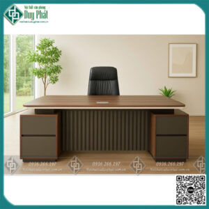Alternative view of Bàn giám đốc 2 tủ phụ kích thước 80X1M8 mặt rộng 80cm (BGĐ-DP-21)